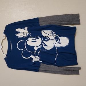 Disney Size 7 Blue and Grey long sleeve shirt